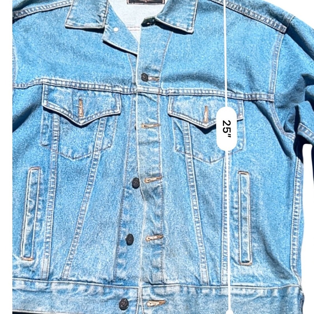 Vintage Butterfield Stage In-N-Out Burger Denim Jacket Medium Wash Mens M - Picture 7 of 7